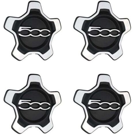 Lot de 4 Enjoliveurs de Roue Anti-Poussière Compatible Piaggio 500X 2016-2022 Argent (1/4)