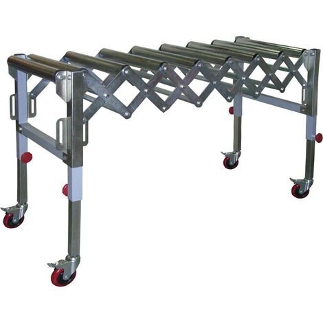 MESA DE 9 RODILLOS EXTENSIBLE 500-1400 MM CON RUEDAS HOLZMANN RB9A