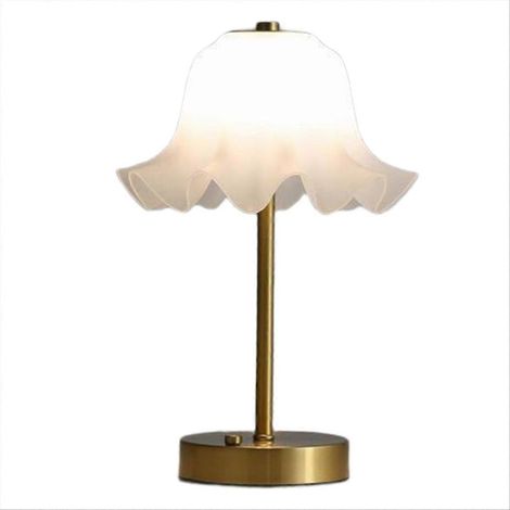 Dekorative kabellose LED-Schreibtischlampe mit Blumenmuster, Touch-Steuerung, USB-Aufladung, dimmbar und dreifarbig, ideal zum Lesen. (1/5)