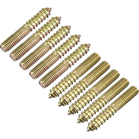 M8x50mm Vis Double Filetage Boulon Cintre, 24pcs Double Terminé Cheville Vis Bois pour Meuble Connexion (1/5)