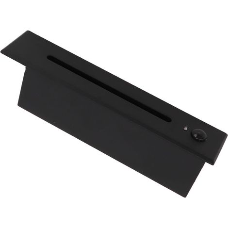 Applique murale LED 4000K avec détecteur de mouvement, étanche IP65, encastrable, pour escalier, terrasse, couloir ou patio, 110-240V, noir. (1/5)