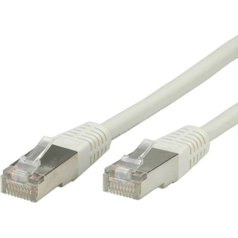 Value 21.99.0105 RJ45 Câble réseau, câble patch CAT 5e F/UTP 5.00 m gris 1 pc(s) S364112 (1/3)