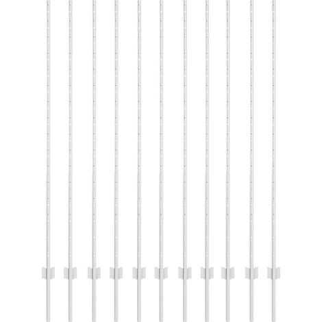 Poteau de clôture. 11 pcs Argenté 150 cm Acier