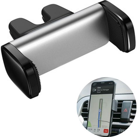Support de téléphone réglable pour grille d'aération de voiture, avec fixation extensible à ressort, support universel et robuste pour téléphone portable avec fixations ultra-résistantes, compatible a (1/5)