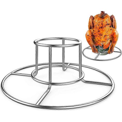 Support de Poulet pour Canette de Bière en Acier Inoxydable 304 pour Fumeurs et Grils (1/4)