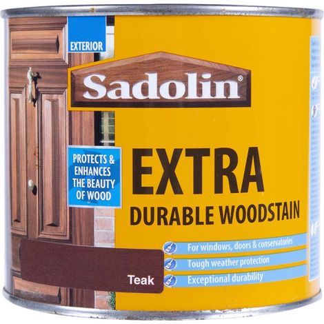 Sadolin Extra Durable Teak Woodstain - 500ml, Model SAD5028533