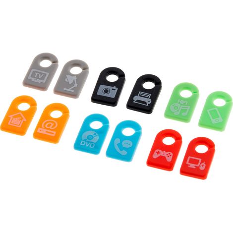 Lot de 12 repère câbles multicolores - Zenitech (1/3)