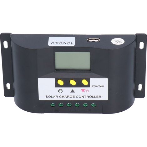 Contrôleur de Charge Solaire 60A avec Minuterie Programmable et Affichage LCD pour Batteries 12V/24V