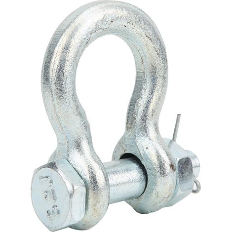Manille d'ancre robuste en acier allié, type arche, avec écrou, pièces pour machines de levage de navires, 2 pièces, manille d'ancre 2T (1/5)