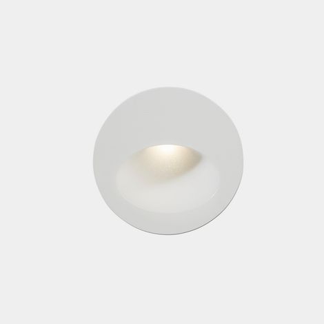 LEDS C4 Bat Ronde Ovale Extérieure Applique Encastrée LED Ronde Blanc IP65 2.2W 2700K (1/3)