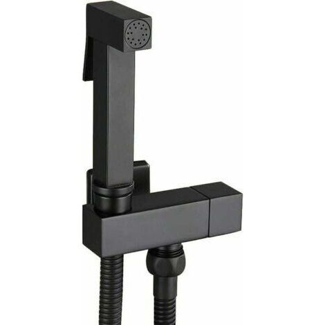 FENOPLASTICAEnsemble WC et douche, bidet et douche portables noirs, bidet et douche en laiton, ensemble WC et douche mural complet, produits d'hygiène personnelle, G1/2