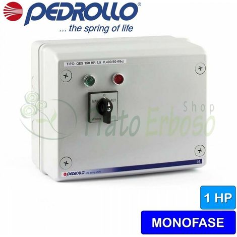 QSM 100 - Cuadro eléctrico para electrobomba monofásica de 1 HP