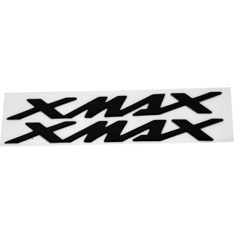 Autocollants 3D pour moto – Paire d’emblèmes décoratifs noirs compatibles XMAX 125 / 250 / 400 (1/5)