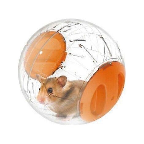 Ballon d'exercice pour hamster (12 cm, orange), ballon de fitness pour hamster, ballon pour hamster, pour petits animaux, activité intéressante qui stimule l'appétit (1/5)
