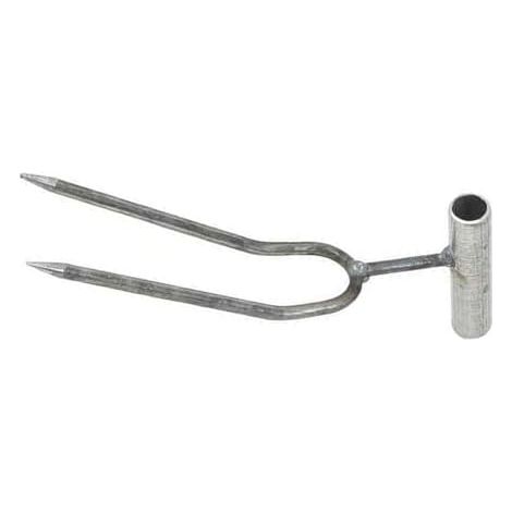 Râteau à main en fer Tsophreniq à double denture, cultivateur manuel, idéal pour ameublir les sols compactés et enlever les débris dans les jardins.
