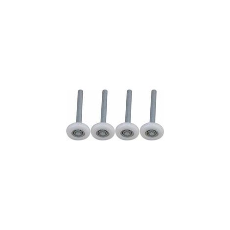 Lot de 4 roulettes de porte de garage en nylon – Roulement à billes scellé – Dimensions 11,5 x 4,5 cm – Réduit le bruit jusqu'à -45 °C (1/4)