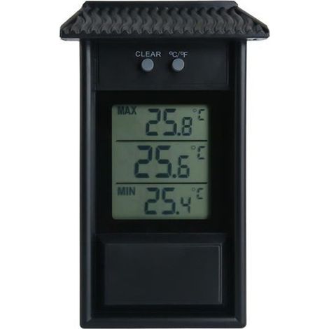 Digitales Min/Max-Thermometer für Garten und Gewächshaus – Wandmontage für den Innen- und Außenbereich (1/4)