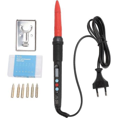 Kit de fer à souder 60 W avec pannes M2, M2.5, M3, M4, M5 et M6. Fer à souder numérique avec contrôle de température, compatible impression 3D, prise européenne, 100-240 V CA. Qualité supérieure. WHBY (1/4)