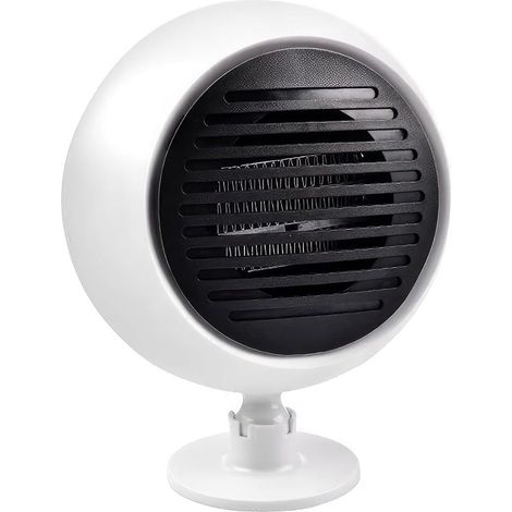 Calentador portátil para coche de 12 V y 120 W, ventilador eléctrico de refrigeración, desempañador de parabrisas y ventanas, rotación de 360°, color blanco