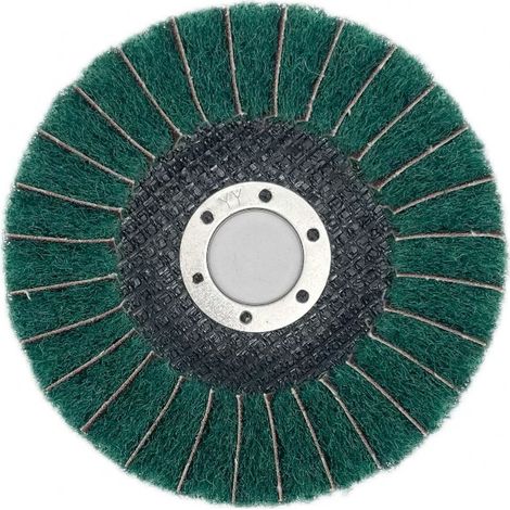 5 Stück 115 mm x 22 mm Nylon-Lamellenpolierscheiben, Körnung 120, Schleiffaser-Schleifscheibe, Schleifpolierscheiben