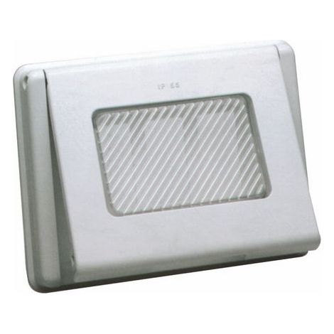 Placca autoportante con sportello IP55 per Cassetta da Parete 3 Posti col.Bianco (1/2)