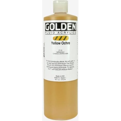 Peinture Acrylique - GOLDEN - Jaune Ocre - 473ml - Professionnel - Mixte