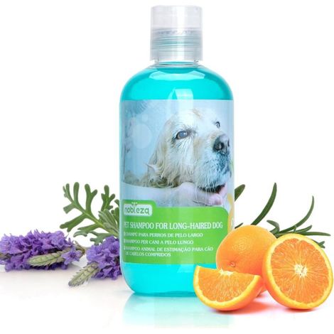 UlisemShampoing pour chien à poils longs, shampoing pour chien sensible aux démangeaisons et aux odeurs, sans phtalate, sans parabène, parfum lavande et agrumes 250 ml (1/4)