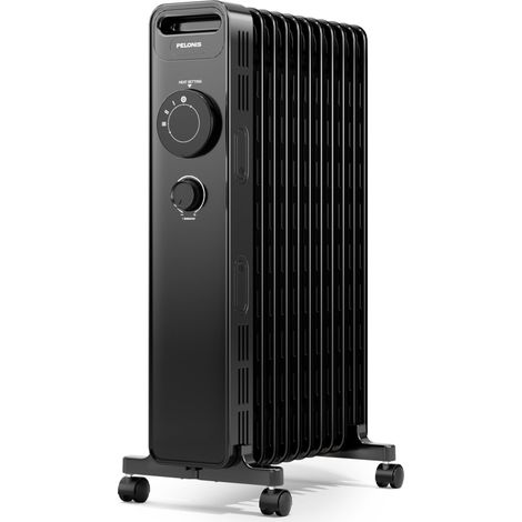 Pelonis Radiatore a Olio con Termostato Regolabile, Radiatore Elettrico con 3 Livelli di Calore, Protezione Contro il Surriscaldamento e l'Inclinazione, 6 Alette, Efficienza Energetica (1/3)