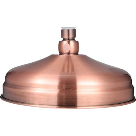 Retro Shower Head, 20cm (8 inch) Diameter, High Pressure Fixed Shower Head, Rainfall Shower Head (Rose Gold) (1/5)