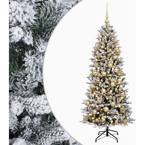 Árbol de Navidad artificial con bolas 120 cm 150 LED vidaXL (1/5)