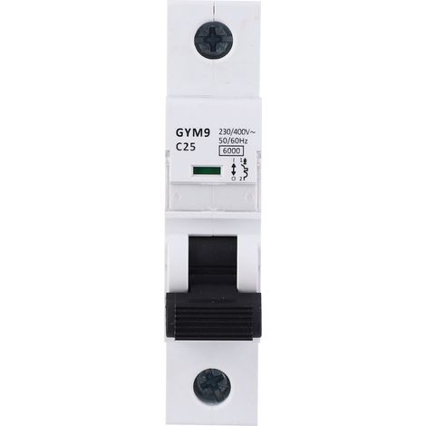 Disjoncteur Miniature 25A - Protection Électrique 230V 400V - Commutation Air Fréquente - Norme IEC EN60898 - Unité Unique (1/5)