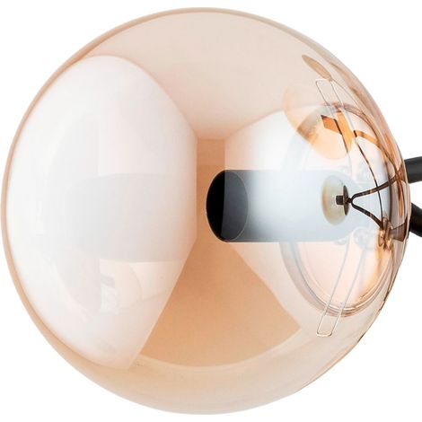 Abat-jour en verre ambré, ampoule E14 Alfa (1/3)