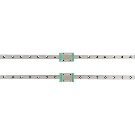 2 pièces Rails de Guidage Linéaire LML12H 400mm avec Blocs Coulissants MGN12H (1/5)