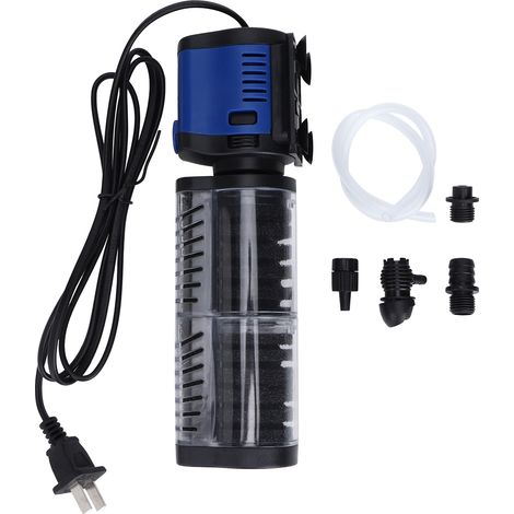 Pompe de filtration submersible pour aquarium JQP-500F 5W en plastique, silencieuse avec aération réglable (1/5)