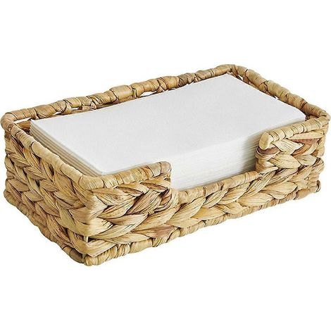3-teiliges Set handgeflochtener Rattan-Tablettkörbe für Küchenablagen