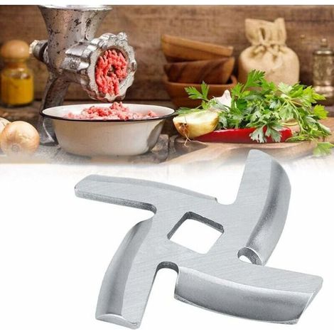 2 lames de rechange pour hachoir à viande électrique ou manuel, en acier inoxydable, 48 mm (1/5)