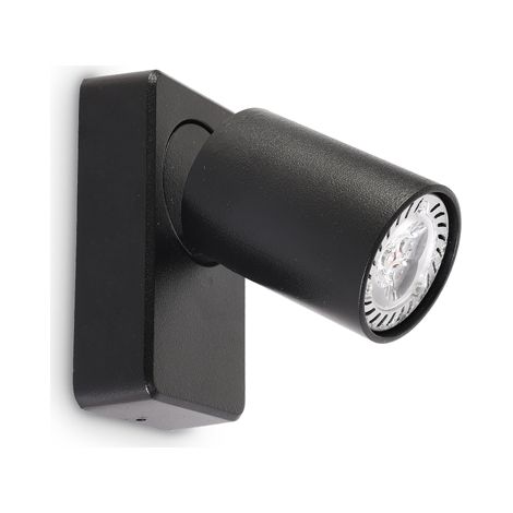 Applique Moderna Rudy Metallo Nero 1 Luce 7W 3000K Luce Calda (1/3)