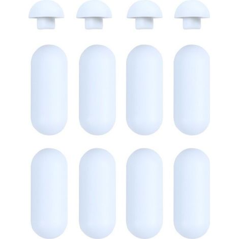 Accessoires pour siège de toilette : 8 coussins de siège blancs + 4 coussins de couvercle, protège-siège de toilette. (1/5)