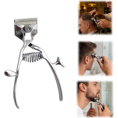 Tondeuses manuelles pour cheveux - ciseaux à cheveux silencieux 16 x 4 cm, argent (1/5)