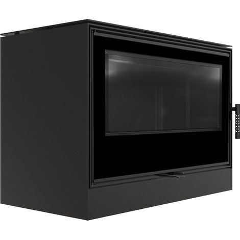 Kaminofen aus Stahl KRATKI KARI 95 Ø 180 14 kW schwarz Verkleidung (1/5)