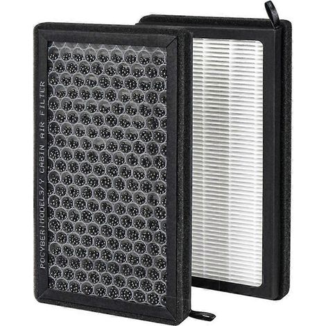 Kit de remplacement de 2 filtres à charbon actif double couche pour climatisation, compatible avec les modèles 3 et Y (2016-2025) (1/5)