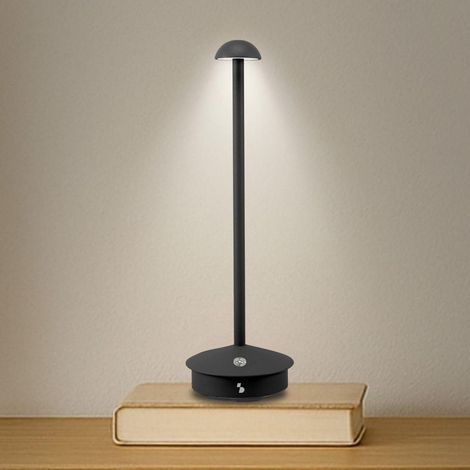 Lampe de table sans fil rechargeable, 3 nuances de couleur, intensité réglable, USB type C inclus, portable pour bureau, table de chevet ou table (1/5)