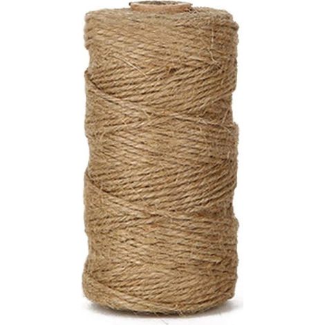 Corde de jute naturelle 6 mm x 200 m, idéale pour le jardinage, le bricolage et les griffoirs manuels pour chats (1/5)