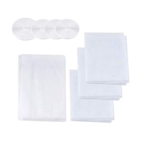 Pièces Moustiquaire Moustiquaire Fenêtre Moustiquaire , 130cm x 150cm, 150 x 200cm, avec 4 Bandes Auto-Adhésives (Blanc) (SKU produit : 96710155 SKU Offre : 25716SW09) (1/4)