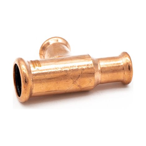 PrimaPress 22x15x15mm Copper Reducing Tee for Water & Gas
