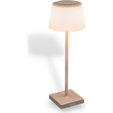 Lampada touch led ricaricabile da tavolo con regolazione della luminosità Margò -  Tortora