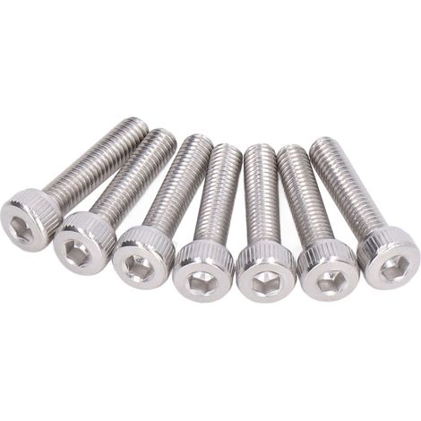Ensemble de 100 vis à tête hexagonale, en acier galvanisé, fixations industrielles, M4 x 0,7 mm, 2800-0004-0020 (1/5)