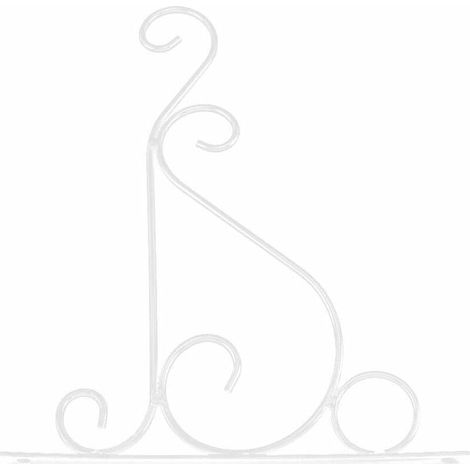Support mural pour plantes, crochet pour panier de jardin, lanterne, lampe de pelouse, pots de fleurs 30 x 21 cm (blanc) --AquaForge (1/5)
