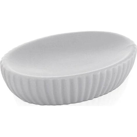 Portasapone da appoggio grigio Gedy serie Marika in ceramica (1/3)