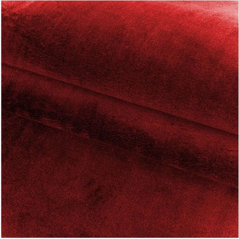 Tapis en microfibre doux uni antidérapant rond Dave Rouge Ø 120 (1/5)